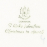 Bing & Grøndahl クリスマスプレート 1968年 Christmas in church