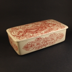 Nymolle/ニュモール Wiinblad/ウィンブラッドのイラスト陶器製ボックス 3174-239